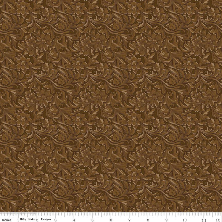Cowgirl Leather Brown by Echo Park Paper Co. for Riley Blake Designs - C17485-BROWN