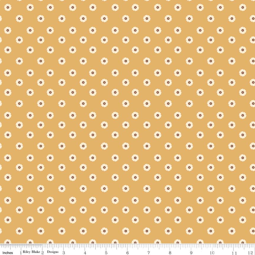Cowgirl Flower Dots Yellow by Echo Park Paper Co. for Riley Blake Designs - C17486-YELLOW