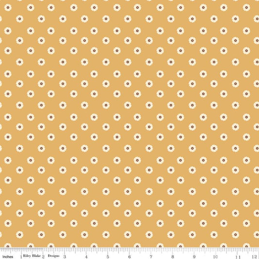 Cowgirl Flower Dots Yellow by Echo Park Paper Co. for Riley Blake Designs - C17486-YELLOW