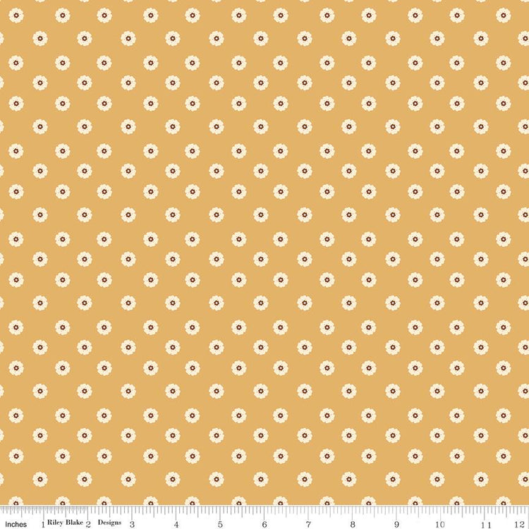 Cowgirl Flower Dots Yellow by Echo Park Paper Co. for Riley Blake Designs - C17486-YELLOW