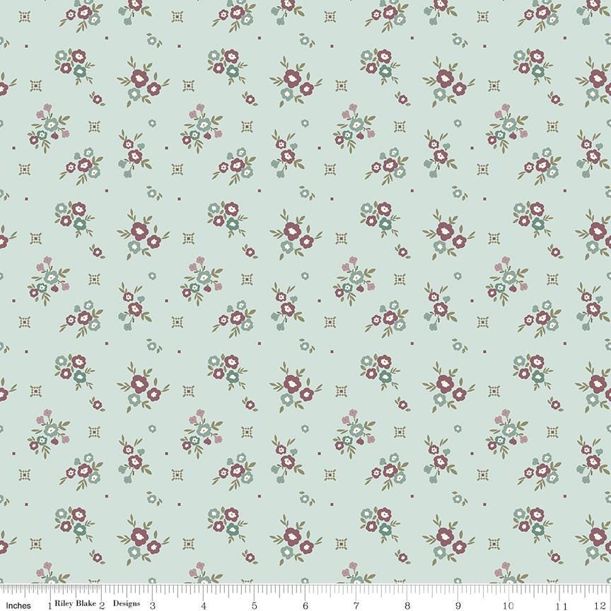Renew Floral Bleached Denim by Sandy Gervais for Riley Blake Designs - C17281-BLEACHEDDENIM