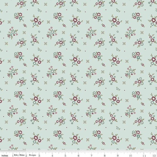 Renew Floral Bleached Denim by Sandy Gervais for Riley Blake Designs - C17281-BLEACHEDDENIM