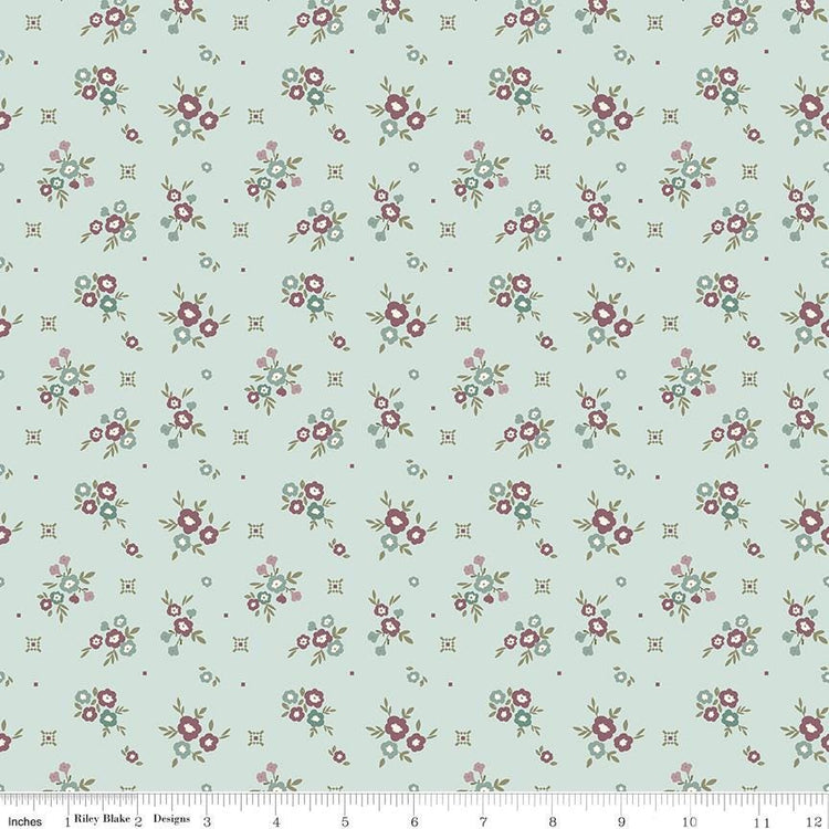 Renew Floral Bleached Denim by Sandy Gervais for Riley Blake Designs - C17281-BLEACHEDDENIM