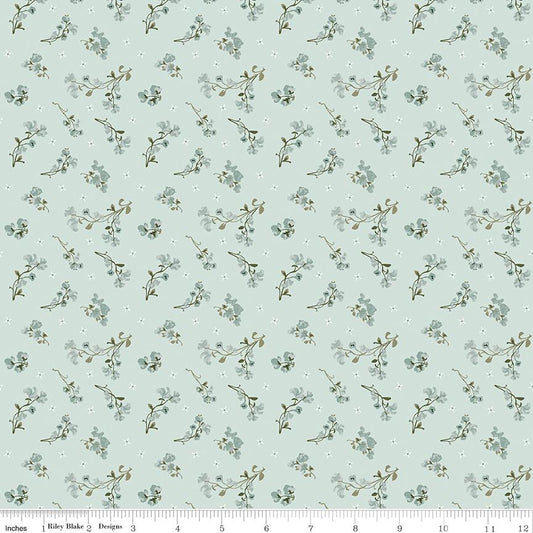 Renew Sweet Pea Bleached Denim by Sandy Gervais for Riley Blake Designs - C17283-BLEACHEDDENIM