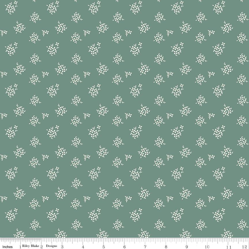 Renew Ditsy Aqua by Sandy Gervais for Riley Blake Designs - C17287-AQUA