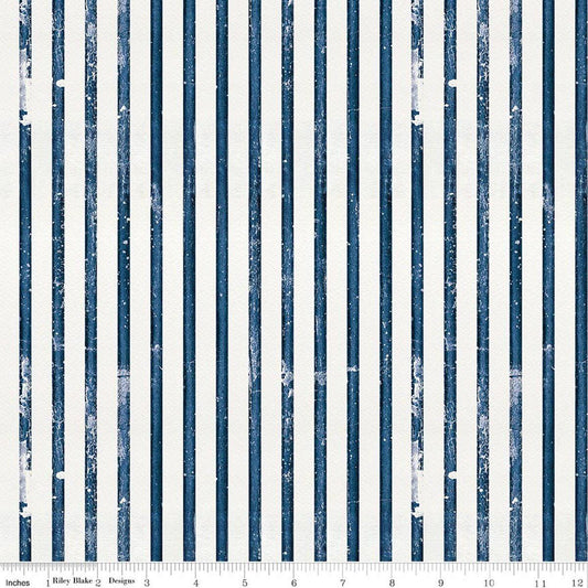 Sew America Faded Stripes Blue by J. Wecker Frisch for Riley Blake Designs - C17349-BLUE