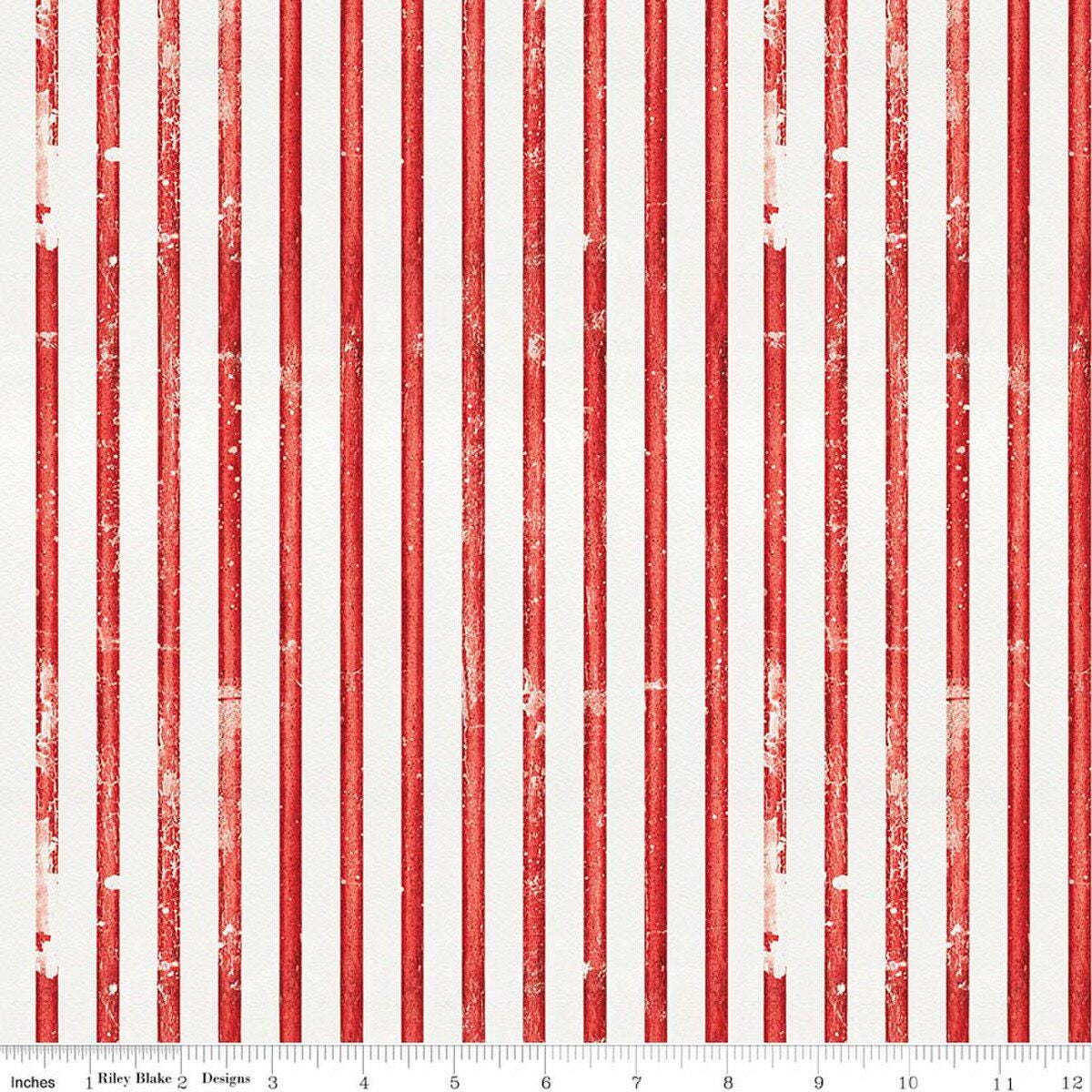 Sew America Faded Stripes Red by J. Wecker Frisch for Riley Blake Designs - C17349-RED
