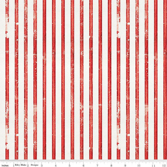 Sew America Faded Stripes Red by J. Wecker Frisch for Riley Blake Designs - C17349-RED