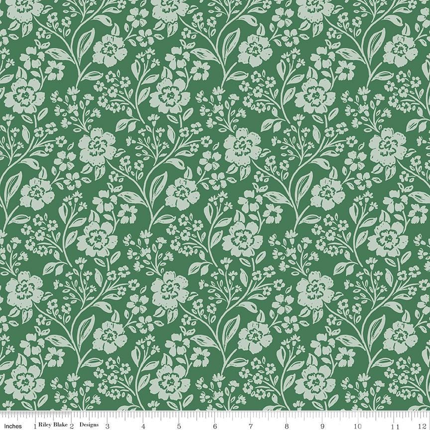 Sweet Cotton Tales Trailing Blossoms Green by Cayla Naylor for Riley Blake Designs - C17311-GREEN