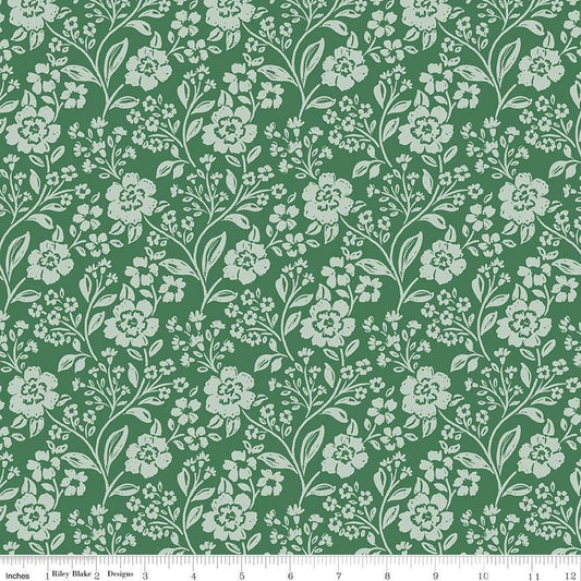 Sweet Cotton Tales Trailing Blossoms Green by Cayla Naylor for Riley Blake Designs - C17311-GREEN