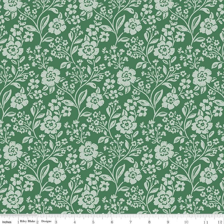 Sweet Cotton Tales Trailing Blossoms Green by Cayla Naylor for Riley Blake Designs - C17311-GREEN