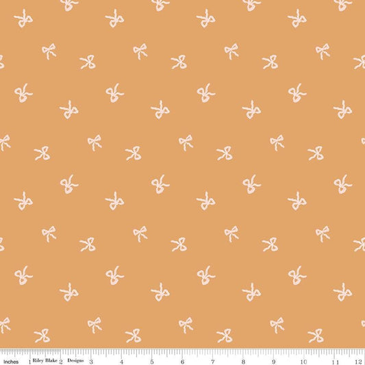 Sweet Cotton Tales Twirls & Ties Apricot by Cayla Naylor for Riley Blake Designs - C17314-APRICOT