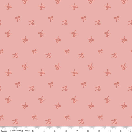 Sweet Cotton Tales Twirls & Ties Rose by Cayla Naylor for Riley Blake Designs - C17314-ROSE