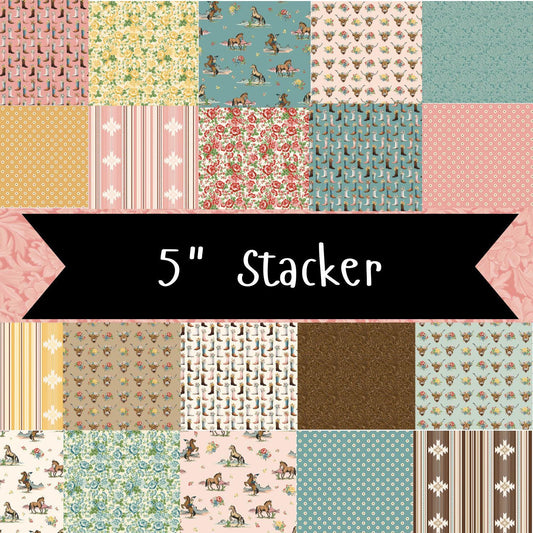 Cowgirl 5" Stacker by Echo Park Paper Co. for Moda Fabrics - 5-17480-42 - 42 pieces