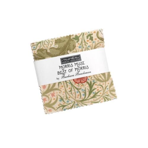 Morris Muse Mini Charm by Barbara Brackman for Moda Fabrics - 13380MC - 42 Assorted pieces