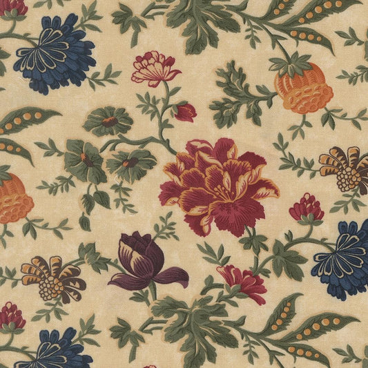 Quail Run Meadowland Florals Tan by Kansas Troubles Quilters for Moda Fabrics - 9830 11