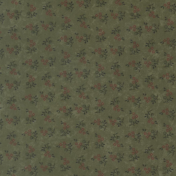 Quail Run Blooms and Berries Small Floral Grass by Kansas Troubles Quilters for Moda Fabrics - 9834 15