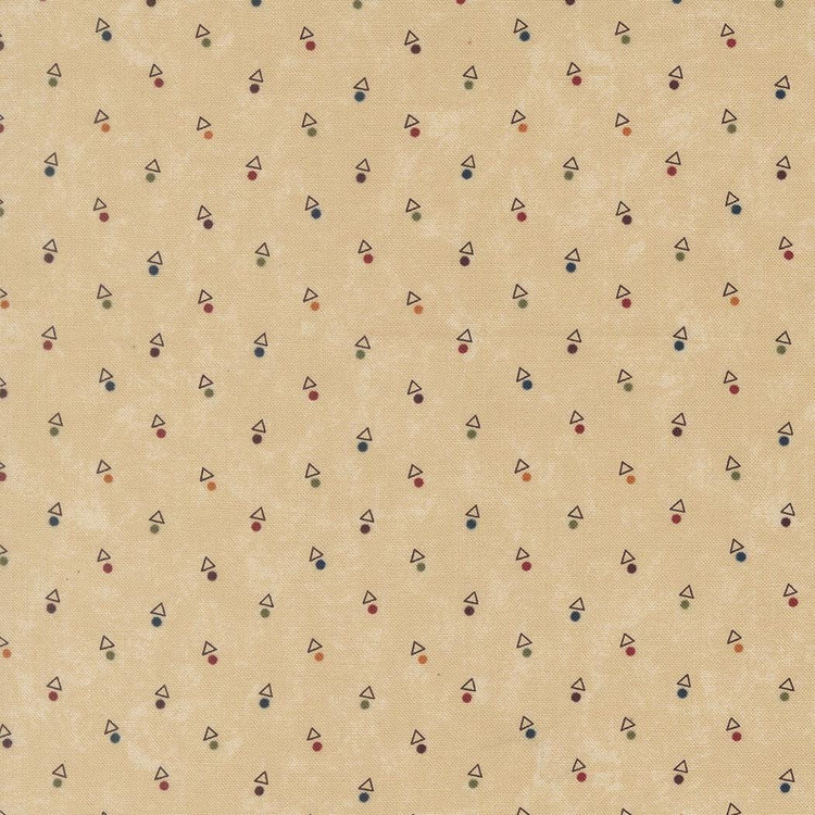 Quail Run Triangle Dot Blenders Tan by Kansas Troubles Quilters for Moda Fabrics - 9836 11