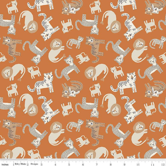 Leo & Savannah Animal Toss Orange by Deena Rutter for Riley Blake Designs - C17541-ORANGE