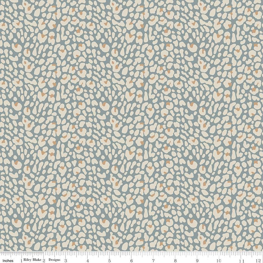 Leo & Savannah Leopard Blue by Deena Rutter for Riley Blake Designs - C17544-BLUE