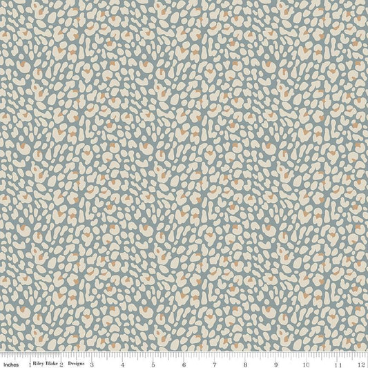 Leo & Savannah Leopard Blue by Deena Rutter for Riley Blake Designs - C17544-BLUE