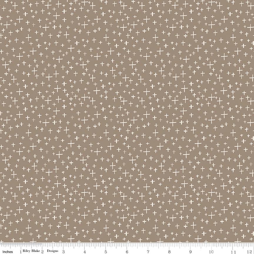 Leo & Savannah Criss Cross Taupe by Deena Rutter for Riley Blake Designs - C17545-TAUPE