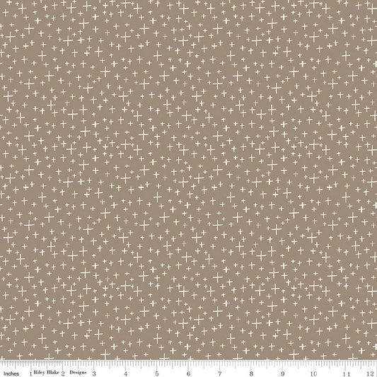 Leo & Savannah Criss Cross Taupe by Deena Rutter for Riley Blake Designs - C17545-TAUPE