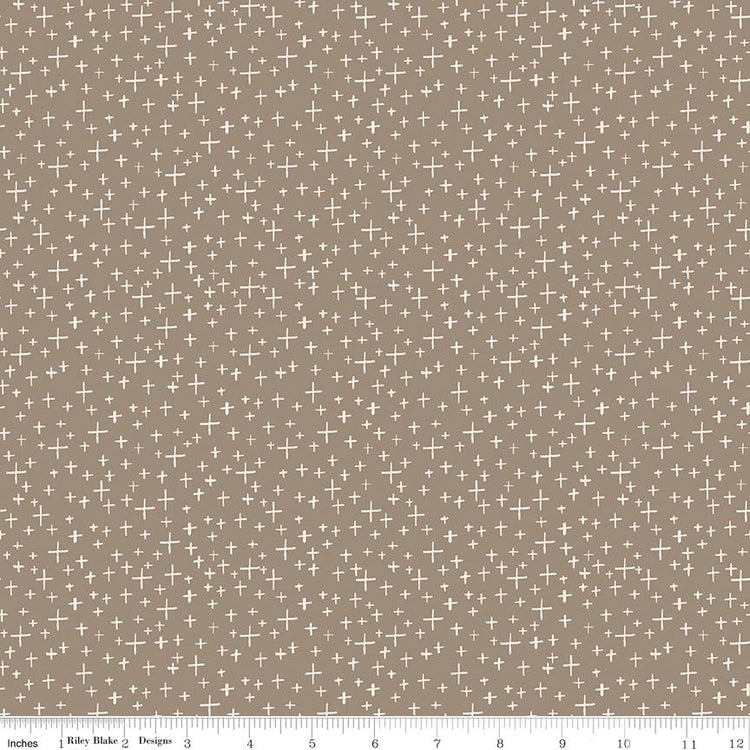 Leo & Savannah Criss Cross Taupe by Deena Rutter for Riley Blake Designs - C17545-TAUPE