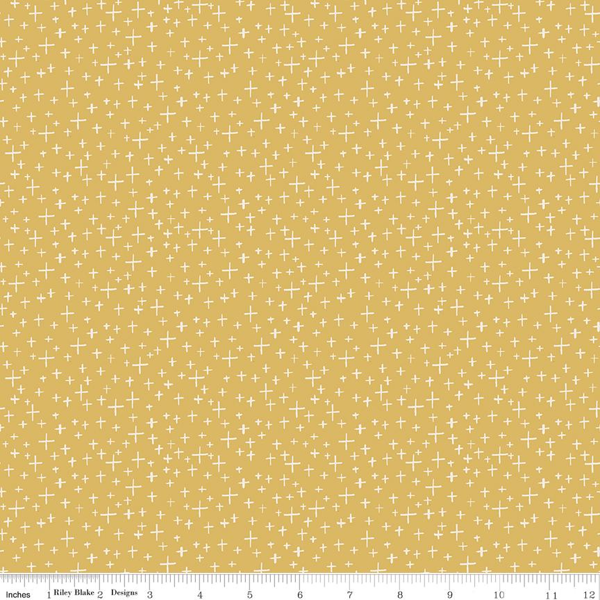 Leo & Savannah Criss Cross Yellow by Deena Rutter for Riley Blake Designs - C17545-YELLOW