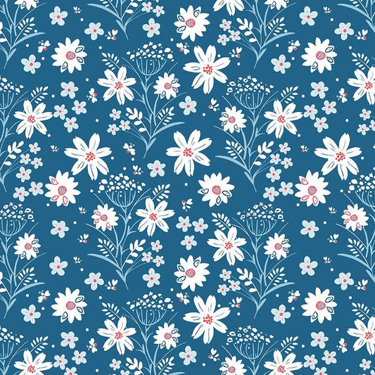 Firework Fields Main Coastal Blue by Gracey Larson for Riley Blake Designs - C17580-COASTALBLUE