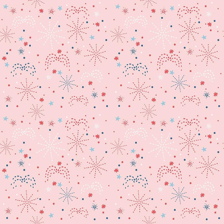 Firework Fields Fireworks Pink by Gracey Larson for Riley Blake Designs - C17582-PINK