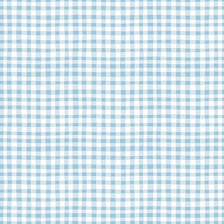 Firework Fields Gingham Light Blue by Gracey Larson for Riley Blake Designs - C17583-LTBLUE