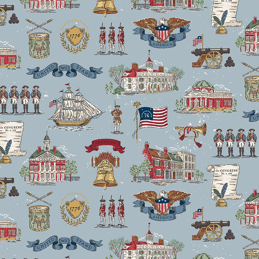 Independence Main Blue by The RBD Designers for Riley Blake Designs - C17330-BLUE
