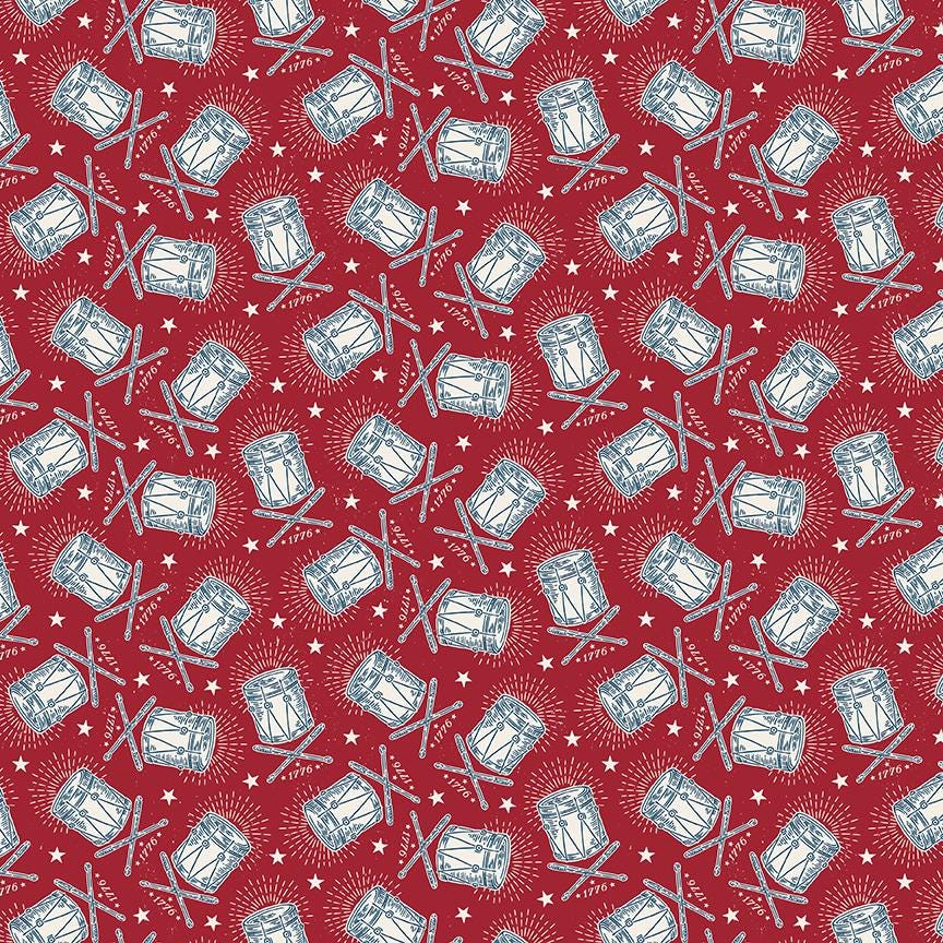 Independence Drums Cherry Tart by The RBD Designers for Riley Blake Designs - C17335-CHERRYTART