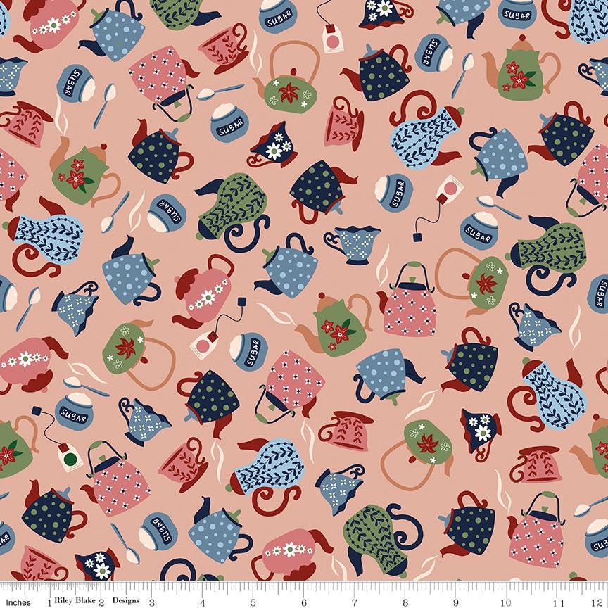 A Spoonful of Sugar Tea & Sugar Peach by Jennifer Long for Riley Blake Designs - C17082-PEACH