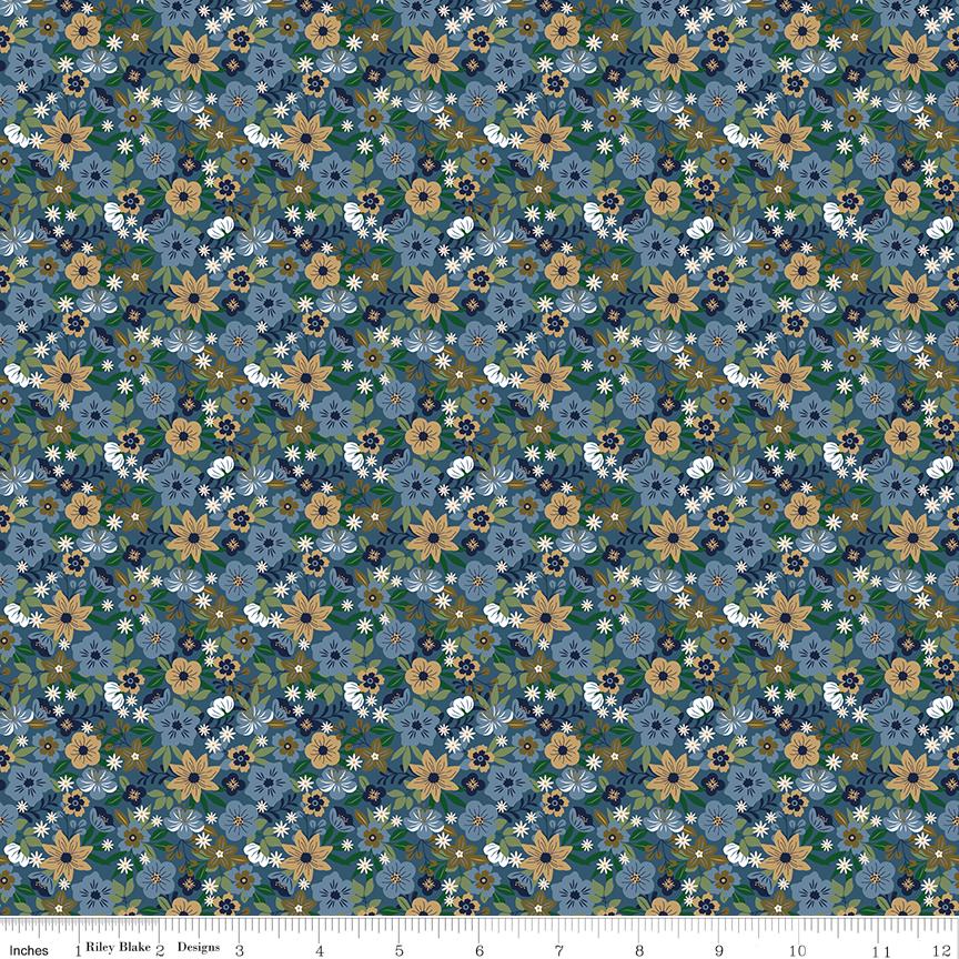 A Spoonful of Sugar Park Garden Blueberry by Jennifer Long for Riley Blake Designs - C17084-BLUEBERRY