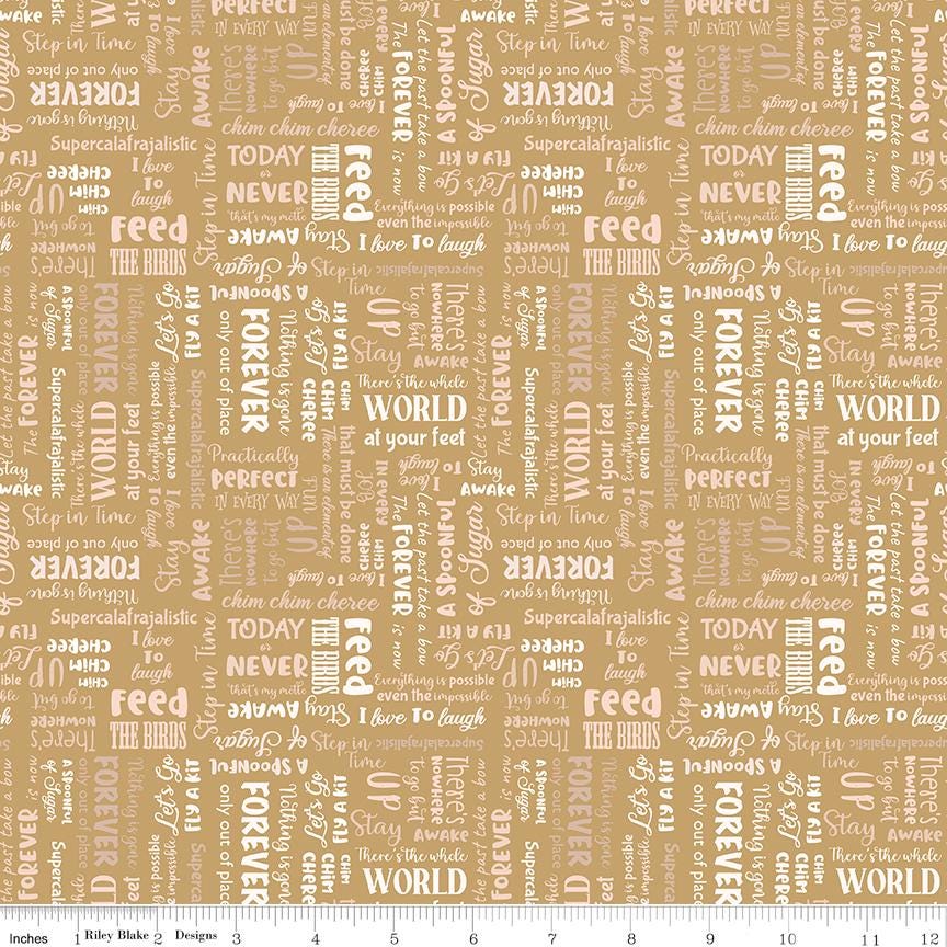 A Spoonful of Sugar Storybook Gold by Jennifer Long for Riley Blake Designs - C17085-GOLD