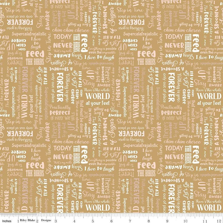 A Spoonful of Sugar Storybook Gold by Jennifer Long for Riley Blake Designs - C17085-GOLD