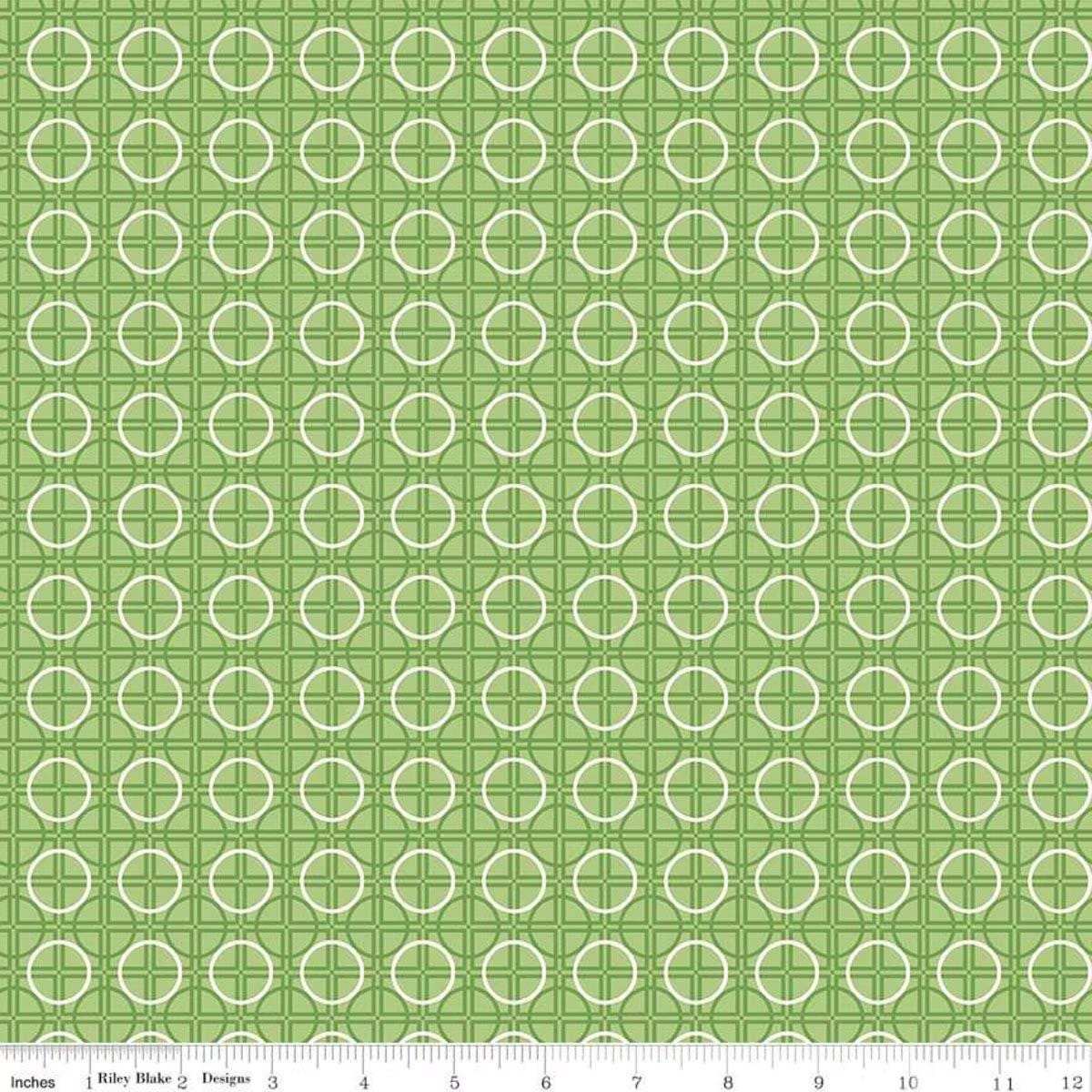 Bee Basics Circle Green by Lori Holt of Bee in my Bonnet for Riley Blake Designs - C6407-GREEN