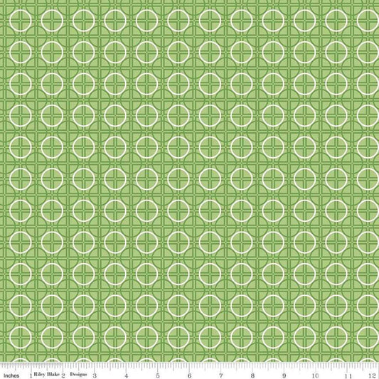 Bee Basics Circle Green by Lori Holt of Bee in my Bonnet for Riley Blake Designs - C6407-GREEN