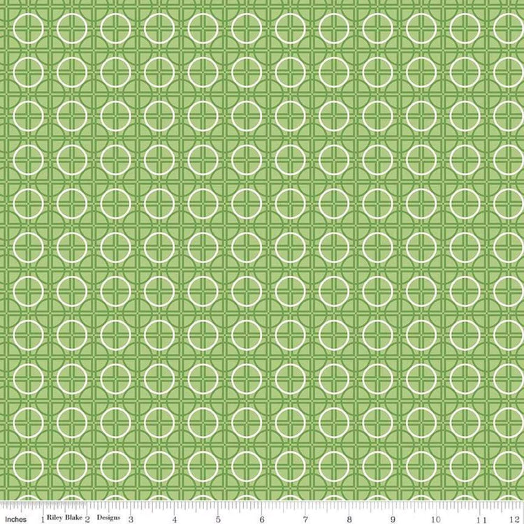 Bee Basics Circle Green by Lori Holt of Bee in my Bonnet for Riley Blake Designs - C6407-GREEN
