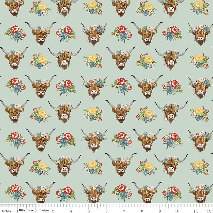 Cowgirl Highland Cows Misty by Echo Park Paper Co. for Riley Blake Designs - C17483-MISTY