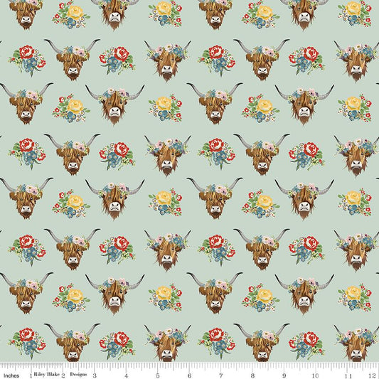 Cowgirl Highland Cows Misty by Echo Park Paper Co. for Riley Blake Designs - C17483-MISTY