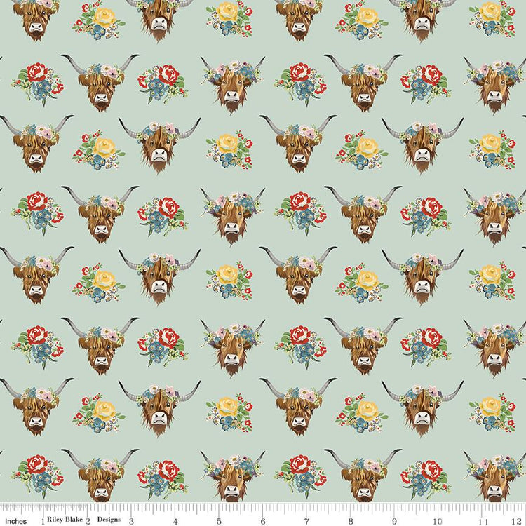 Cowgirl Highland Cows Misty by Echo Park Paper Co. for Riley Blake Designs - C17483-MISTY