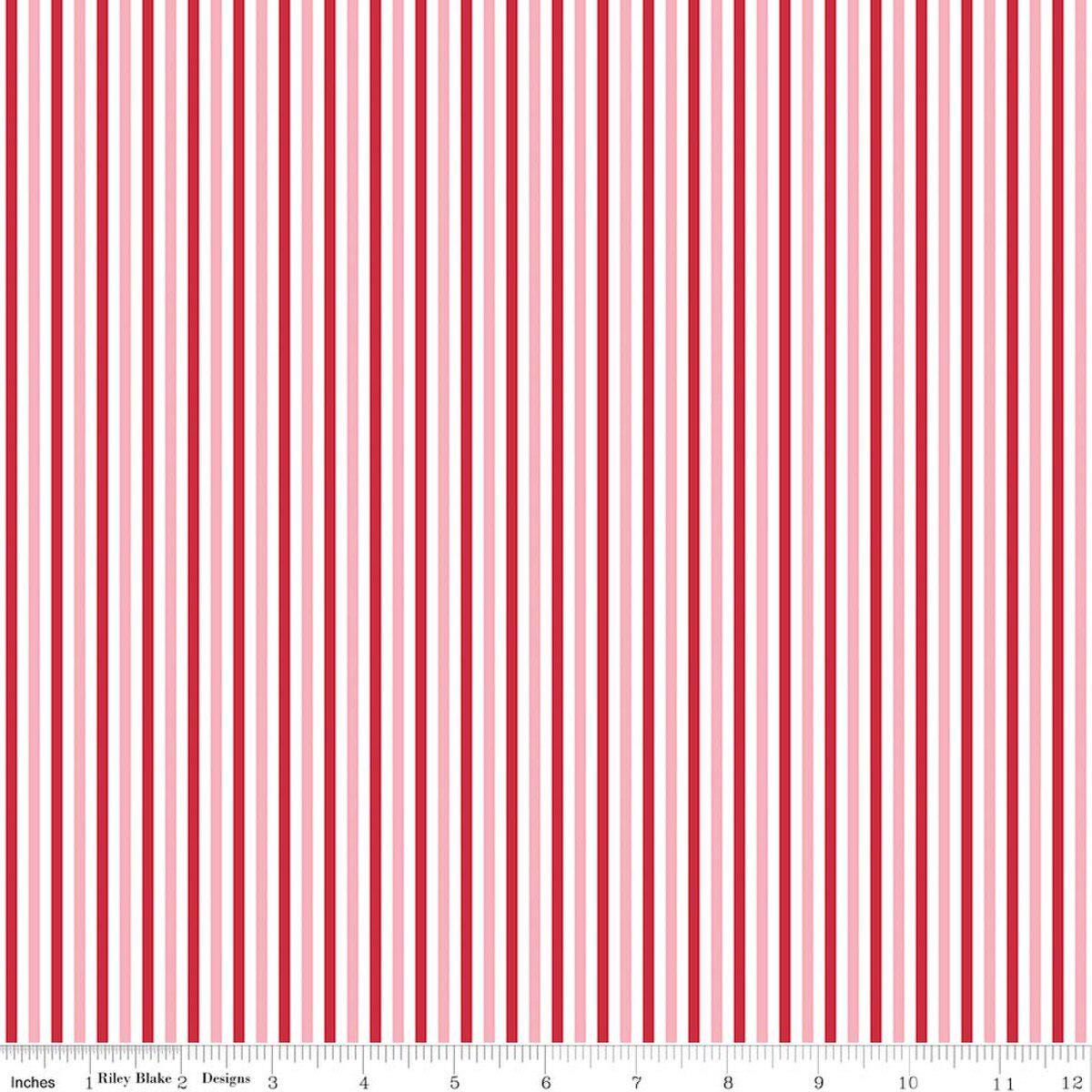 Seasonal Basics Stripe Valentine by Riley Blake Designs - C776-VALENTINE