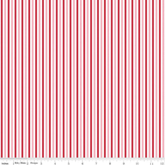 Seasonal Basics Stripe Valentine by Riley Blake Designs - C776-VALENTINE