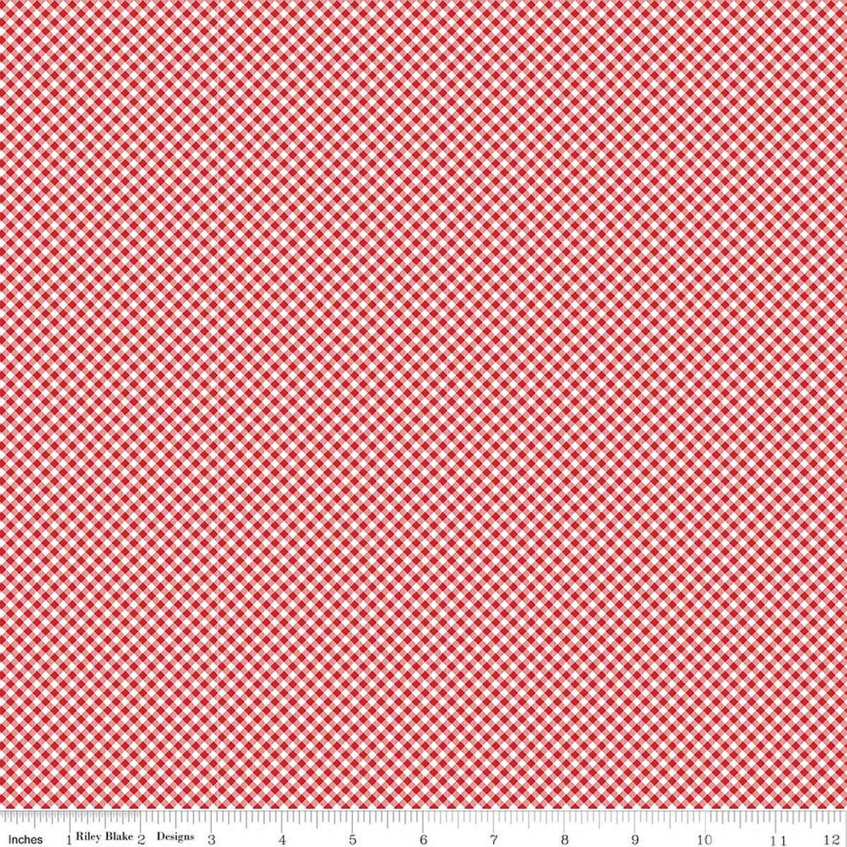 Seasonal Basics Gingham Red by Riley Blake Designs - C777-RED