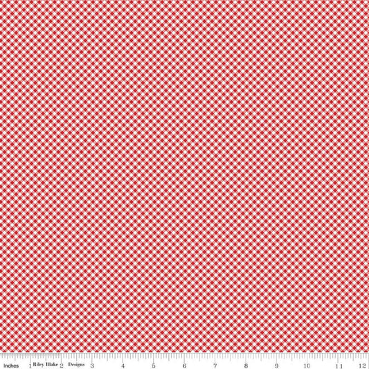 Seasonal Basics Gingham Red by Riley Blake Designs - C777-RED