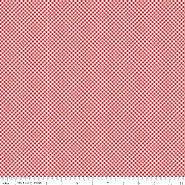 Seasonal Basics Gingham Red by Riley Blake Designs - C777-RED