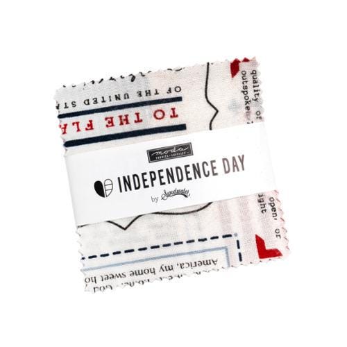 Independence Day Mini Charm by Sweetwater for Moda Fabrics - 55720MC - 42 Assorted pieces
